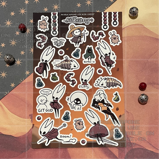 Silksong Sticker Sheet